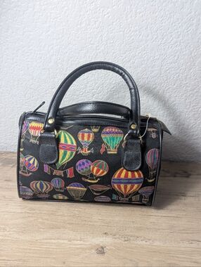 Vintage Robyn-Lyn Creations Hot Air Balloon Mini Duffle Satchel Bag
